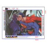 Full Diamond Painting kit - Superman and Batman kiss