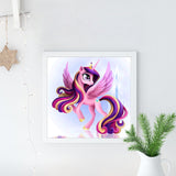 Full Diamond Painting kit - Gambar kuda poni