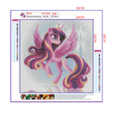 Full Diamond Painting kit - Gambar kuda poni