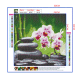 Full Diamond Painting kit - Flower and stones