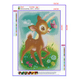 Full Diamond Painting kit - Cute deer and butterfly