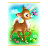 Full Diamond Painting kit - Cute deer and butterfly
