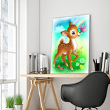 Full Diamond Painting kit - Cute deer and butterfly