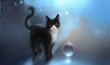 Full Diamond Painting kit - A cat and a drop of water (16x24inch)