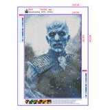 Full Diamond Painting kit - Game of Thrones Ghost King