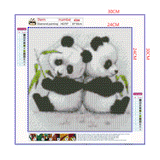 Full Diamond Painting kit - Cute pandas