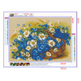 Full Diamond Painting kit - Beautiful flowers on the flower basket