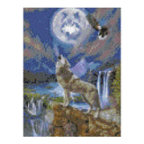 Full Diamond Painting kit - Wolf under the moon
