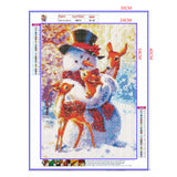 Full Diamond Painting kit - Christmas snowman and deers