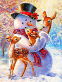 Full Diamond Painting kit - Christmas snowman and deers