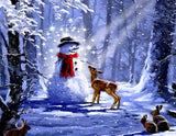 Full Diamond Painting kit - Christmas snowman,deer and rabbits