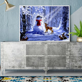 Full Diamond Painting kit - Christmas snowman,deer and rabbits