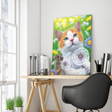 Full Diamond Painting kit - Cat and mouse