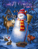 Full Diamond Painting kit - Christmas snowman and animals