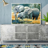 Full Diamond Painting kit - Elephant family