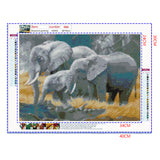Full Diamond Painting kit - Elephant family