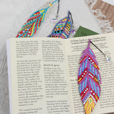 6 Pcs DIY Feather Diamond Painting Bookmark