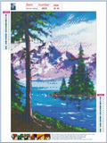 Full Diamond Painting kit - Mountains and lakes