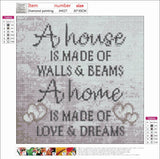 Full Diamond Painting kit - A house is made of walls & beams