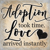 Full Diamond Painting kit - Adoption took time, love arrived instantly
