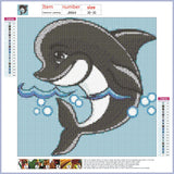 Full Diamond Painting kit - Dolphin