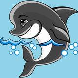 Full Diamond Painting kit - Dolphin