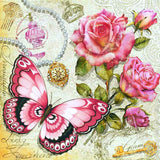 Full Diamond Painting kit - Butterfly and flower