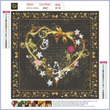 Full Diamond Painting kit - Heart-shaped