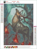 Full Diamond Painting kit - Flaming Elk