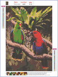 Full Diamond Painting kit - Cute parrots