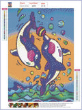 Full Diamond Painting kit - Cute dolphins