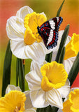 Full Diamond Painting kit - Flowers and butterfly