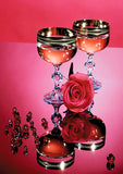 Full Diamond Painting kit - Rose and wine glass
