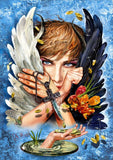 Full Diamond Painting kit - Black and white angel