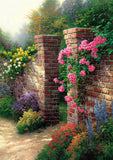 Full Diamond Painting kit - Flowers on brick wall