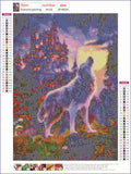 Full Diamond Painting kit - Wolf howling