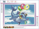 Full Diamond Painting kit - Cute dolphin