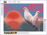 Full Diamond Painting kit - Doves