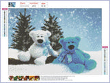 Full Diamond Painting kit - Bear dolls in snow