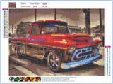 Full Diamond Painting kit - Red vintage pickup truck