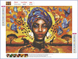 Full Diamond Painting kit - Pretty african woman