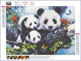 Full Diamond Painting kit - Panda family