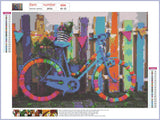 Full Diamond Painting kit - Colorful bike