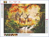 Full Diamond Painting kit - Deer family