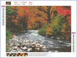 Full Diamond Painting kit - late autumn river