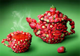 Full Diamond Painting kit - Tea and pot with strawberries