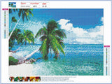 Full Diamond Painting kit - Sea and coconut trees in summer