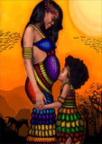 Full Diamond Painting kit - African beauty mother and child
