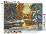 Full Diamond Painting kit - Winter snow scene