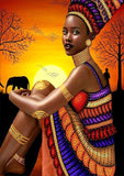 Full Diamond Painting kit - Beautiful african lady